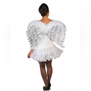 NEW in PACKAGE Angel Wings-Adult/child White Feathers With Glitter